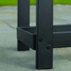 Abri Bûches En Acier Et Polyester 300D Capacité 1m³ Noir - ShelterLogic -Abri De Jardin abri buches en acier et polyester 300d capacite 1m noir shelterlogic 2