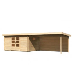 Abri De Jardin 11,49m² En Bois Massif 40mm Trittau 5 Avec Appentis 440cm Et Paroi Arrière – Karibu 10 Abri De Jardin 11,49m² En Bois Massif 40mm Trittau 5 Avec Appentis 440cm Et Paroi Arrière – Karibu -Abri De Jardin abri de jardin 1149m en bois massif 40mm trittau 5 avec appentis 440cm et paroi arriere woodfeeling 2