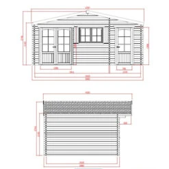 Abri De Jardin 22,04m² En Sapin Blanc FSC 40mm ROSTOCK + Shingles Rouges - SOLID 7 Abri De Jardin 22,04m² En Sapin Blanc FSC 40mm ROSTOCK + Shingles Rouges - SOLID -Abri De Jardin abri de jardin 2204m en sapin blanc fsc 40mm rostock shingles rouges solid 2