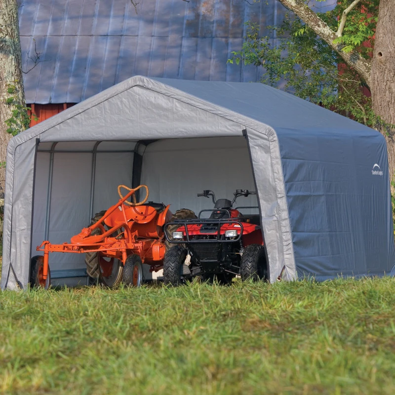 Abri De Jardin Démontable 13m² En Acier Et Polyéthylène Gris – Shelter Logic 5 Abri De Jardin Démontable 13m² En Acier Et Polyéthylène Gris – Shelter Logic – Image 3
