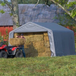 Abri De Jardin Démontable 13m² En Acier Et Polyéthylène Gris – Shelter Logic 13 Abri De Jardin Démontable 13m² En Acier Et Polyéthylène Gris – Shelter Logic -Abri De Jardin abri de jardin demontable 13m en acier et polyethylene gris shelter logic 5