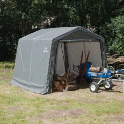 Abri De Jardin Démontable 9m² En Acier Et Polyéthylène Gris – Shelter Logic -Abri De Jardin abri de jardin demontable 9m en acier et polyethylene gris shelter logic 5