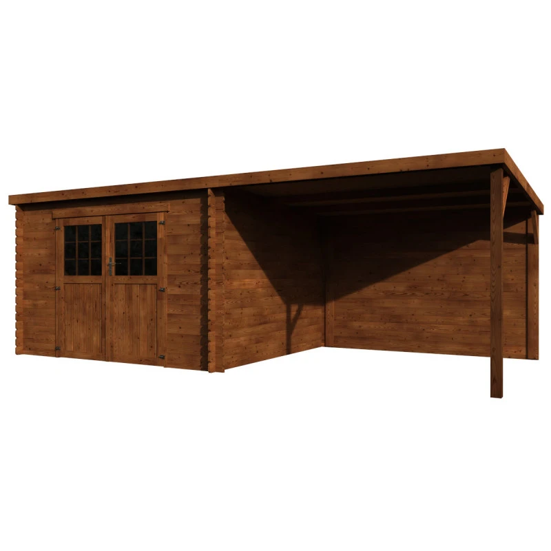 Abri De Jardin Eden + Appentis 18,36m² En Bois Traité Autoclave 28mm Avec Double Porte – Décor Et Jardin 3 Abri De Jardin Eden + Appentis 18,36m² En Bois Traité Autoclave 28mm Avec Double Porte – Décor Et Jardin