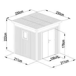 Abri De Jardin En Acier Galvanisé Kosto 5,29m² + Kit D'ancrage - X-Métal 13 Abri De Jardin En Acier Galvanisé Kosto 5,29m² + Kit D'ancrage - X-Métal -Abri De Jardin abri de jardin en acier galvanise kosto 529m kit d ancrage x metal 5