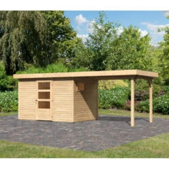 Abri De Jardin En Bois 6,55m² Avec Appentis De 2,80 M Freiburg 4 - Karibu