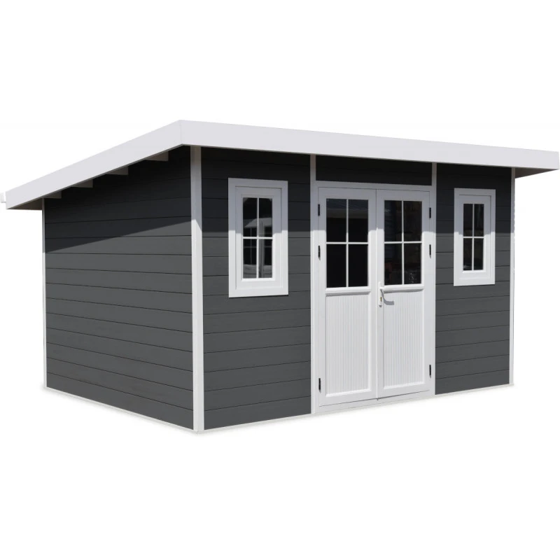 Abri De Jardin En Bois Composite 28mm Anthracite 12m² PREMIUM Toit Monopente - Woodlife Garden 5 Abri De Jardin En Bois Composite 28mm Anthracite 12m² PREMIUM Toit Monopente - Woodlife Garden – Image 3