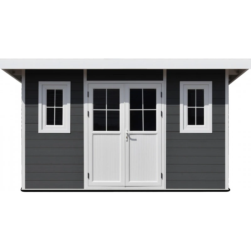Abri De Jardin En Bois Composite 28mm Anthracite 12m² PREMIUM Toit Monopente - Woodlife Garden 6 Abri De Jardin En Bois Composite 28mm Anthracite 12m² PREMIUM Toit Monopente - Woodlife Garden – Image 4
