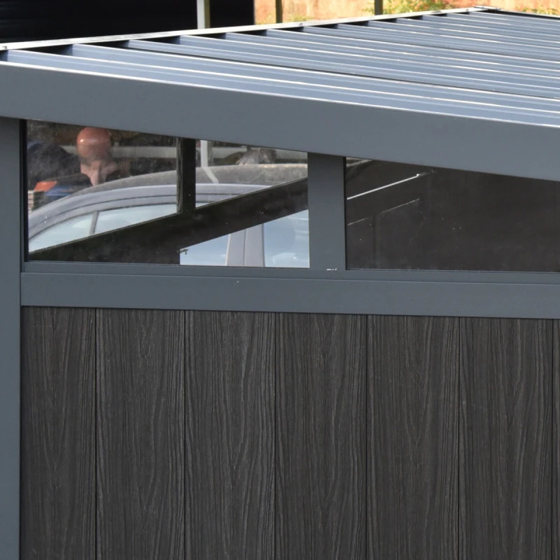 Abri De Jardin En Bois Composite 28mm Anthracite 6,69m² WINSTON Skylight - Woodlife Garden 4 Abri De Jardin En Bois Composite 28mm Anthracite 6,69m² WINSTON Skylight - Woodlife Garden – Image 2