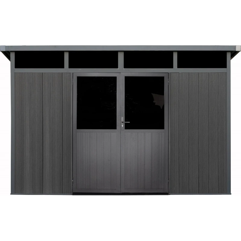 Abri De Jardin En Bois Composite 28mm Anthracite 8,09m² WINSTON Skylight - Woodlife Garden 3 Abri De Jardin En Bois Composite 28mm Anthracite 8,09m² WINSTON Skylight - Woodlife Garden