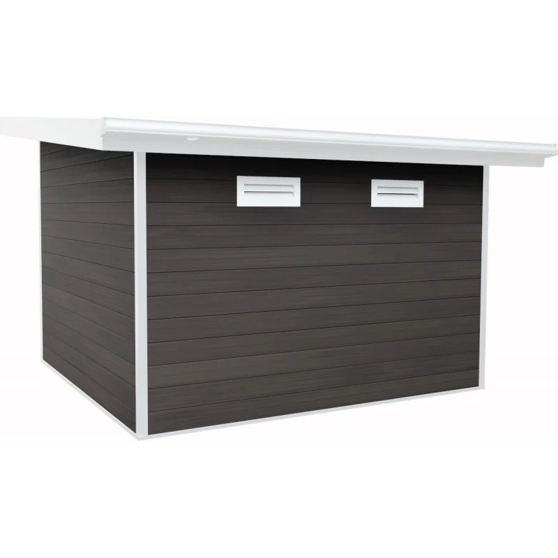 Abri De Jardin En Bois Composite 28mm Anthracite 9m² PREMIUM Toit Plat - Woodlife Garden 6 Abri De Jardin En Bois Composite 28mm Anthracite 9m² PREMIUM Toit Plat - Woodlife Garden – Image 4