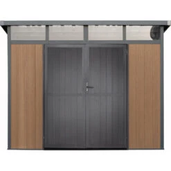 Abri De Jardin En Bois Composite 28mm Aspect Bois 6,69m² GORDON Skylight - Woodlife Garden