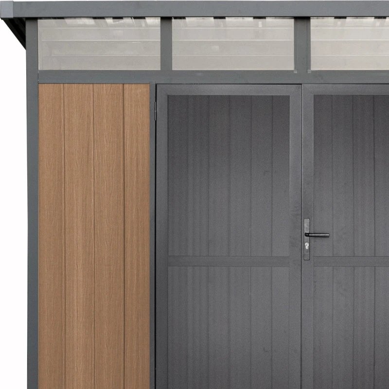 Abri De Jardin En Bois Composite 28mm Aspect Bois 6,69m² GORDON Skylight - Woodlife Garden 6 Abri De Jardin En Bois Composite 28mm Aspect Bois 6,69m² GORDON Skylight - Woodlife Garden – Image 4