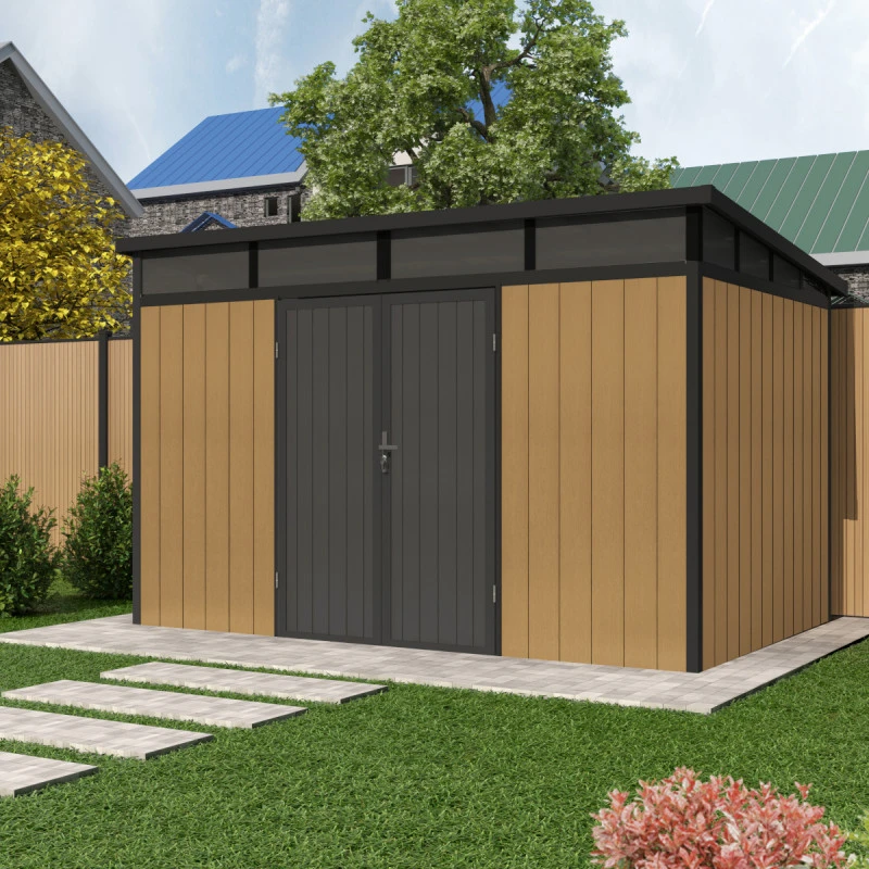 Abri De Jardin En Bois Composite 28mm Aspect Bois 8,09m² GORDON Skylight - Woodlife Garden 4 Abri De Jardin En Bois Composite 28mm Aspect Bois 8,09m² GORDON Skylight - Woodlife Garden – Image 2