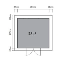 Abri De Jardin En Bois Composite 28mm Gris Clair 9m² PREMIUM Toit Plat - Woodlife Garden -Abri De Jardin abri de jardin en bois composite 28mm gris clair 9m premium toit plat woodlife garden 5