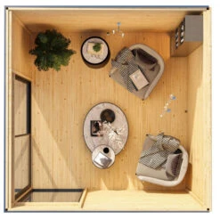 Abri De Jardin En Bois Gris Anthracite 9,49m² Avec Toit Plat - Dice 1 - Karibu -Abri De Jardin abri de jardin en bois gris anthracite 949m avec toit plat dice 1 karibu 3