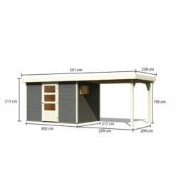 Abri De Jardin En Bois Gris Terre 6,55m² Avec Appentis De 2,80 M Freiburg 4 - Karibu 10 Abri De Jardin En Bois Gris Terre 6,55m² Avec Appentis De 2,80 M Freiburg 4 - Karibu -Abri De Jardin abri de jardin en bois gris terre 655m avec appentis de 280 m freiburg 4 karibu 2