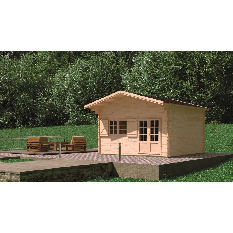 Abri De Jardin En Bois Massif 44mm - 19,2m² Jasmin + Mezzanine 8,68m² – Forest Style 7 Abri De Jardin En Bois Massif 44mm - 19,2m² Jasmin + Mezzanine 8,68m² – Forest Style – Image 5