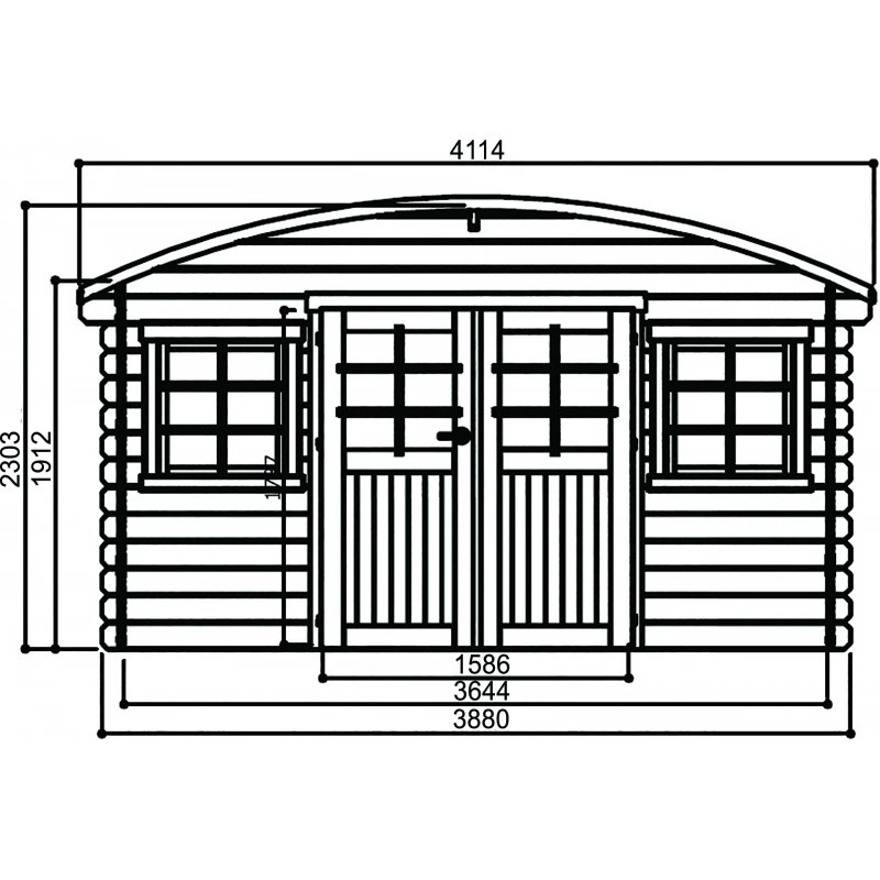 Abri De Jardin En Bois Massif 28mm 11,56m² Toit Berceau SOLID 5 Abri De Jardin En Bois Massif 28mm 11,56m² Toit Berceau SOLID – Image 3