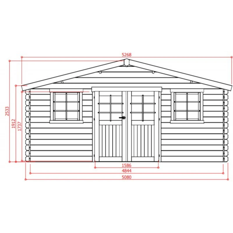 Abri De Jardin En Bois Massif 28mm Montreux Avec Double Porte 25,81m² - SOLID 4 Abri De Jardin En Bois Massif 28mm Montreux Avec Double Porte 25,81m² - SOLID – Image 2