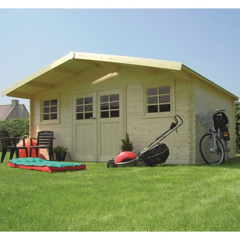 Abri De Jardin En Bois Massif 28mm Montreux Avec Double Porte 25,81m² - SOLID 3 Abri De Jardin En Bois Massif 28mm Montreux Avec Double Porte 25,81m² - SOLID