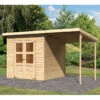 Abri De Jardin En Bois Massif 4,54m² Merseburg 4 + Appentis 169x194cm- Karibu -Abri De Jardin abri de jardin en bois massif 454m merseburg 4 appentis 169x194cm karibu