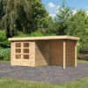 Abri De Jardin En Bois Massif 4,62m² Askola 2 Avec Appentis 240cm Et Paroi Arrière – Karibu 1 Abri De Jardin En Bois Massif 4,62m² Askola 2 Avec Appentis 240cm Et Paroi Arrière – Karibu -Abri De Jardin abri de jardin en bois massif 462m askola 2 avec appentis 240cm et paroi arriere woodfeeling
