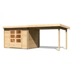 Abri De Jardin En Bois Massif 7,04m² Bastrup 3 Avec Appentis 300cm – Karibu -Abri De Jardin abri de jardin en bois massif 704m bastrup 3 avec appentis 300cm woodfeeling 2