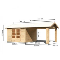 Abri De Jardin En Bois Massif 9,24m² Theres 7 Avec Un Auvent – Karibu 9 Abri De Jardin En Bois Massif 9,24m² Theres 7 Avec Un Auvent – Karibu -Abri De Jardin abri de jardin en bois massif 924m theres 7 avec un auvent karibu 1
