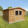 Abri De Jardin En Bois Massif 9m² PRIMO - Madriers 28mm Gardy Shelter -Abri De Jardin abri de jardin en bois massif 9m primo madriers 28mm gardy shelter