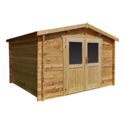 Abri De Jardin En Bois Massif 9m² PRIMO - Madriers 28mm Gardy Shelter -Abri De Jardin abri de jardin en bois massif 9m primo madriers 28mm gardy shelter 2