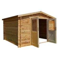Abri De Jardin En Bois Massif 9m² PRIMO - Madriers 28mm Gardy Shelter -Abri De Jardin abri de jardin en bois massif 9m primo madriers 28mm gardy shelter 3