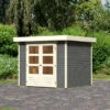 Abri De Jardin En Bois Massif Gris Terre 5,25m² Askola 3 - Karibu
