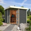 Abri De Jardin En Bois Massif Gris Terre 5,95m² Schwandorf 5 – Karibu 2 Abri De Jardin En Bois Massif Gris Terre 5,95m² Schwandorf 5 – Karibu -Abri De Jardin abri de jardin en bois massif gris terre 595m schwandorf 5 woodfeeling