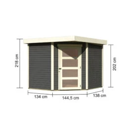 Abri De Jardin En Bois Massif Gris Terre 5,95m² Schwandorf 5 – Karibu -Abri De Jardin abri de jardin en bois massif gris terre 595m schwandorf 5 woodfeeling 2