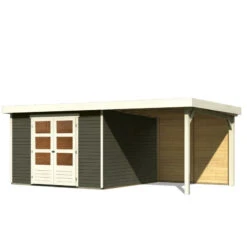 Abri De Jardin En Bois Massif Gris Terre 9,24m² Askola 6 Avec Appentis 240cm Et Paroi Arrière - Karibu 9 Abri De Jardin En Bois Massif Gris Terre 9,24m² Askola 6 Avec Appentis 240cm Et Paroi Arrière - Karibu -Abri De Jardin abri de jardin en bois massif gris terre 924m askola 6 avec appentis 240cm et paroi arriere woodfeeling 1