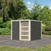 Abri De Jardin En Bois Vitrifié Gris 19mm Qubic 6.05m² - Karibu 2 Abri De Jardin En Bois Vitrifié Gris 19mm Qubic 6.05m² - Karibu -Abri De Jardin abri de jardin en bois vitrifie gris 19mm qubic 605m karibu
