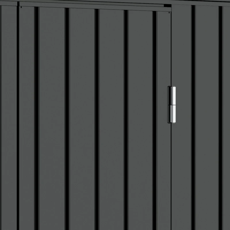 Abri De Jardin En Métal Anthracite 5,22m² + Kit D'ancrage + Kit De Fondation DURAMAX 8 Abri De Jardin En Métal Anthracite 5,22m² + Kit D'ancrage + Kit De Fondation DURAMAX – Image 6