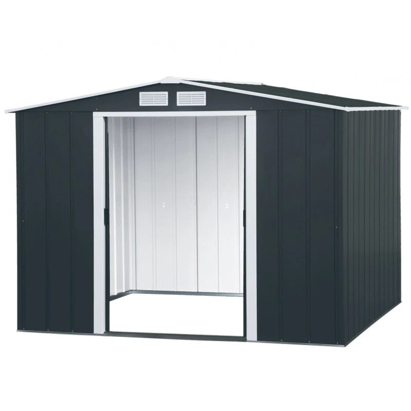 Abri De Jardin En Métal Anthracite 6,34m² - DURAMAX + Kit D'ancrage 4 Abri De Jardin En Métal Anthracite 6,34m² - DURAMAX + Kit D'ancrage – Image 2