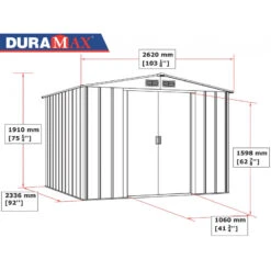 Abri De Jardin En Métal Anthracite 6,34m² - DURAMAX + Kit D'ancrage 10 Abri De Jardin En Métal Anthracite 6,34m² - DURAMAX + Kit D'ancrage -Abri De Jardin abri de jardin en metal anthracite 634m duramax kit d ancrage 2