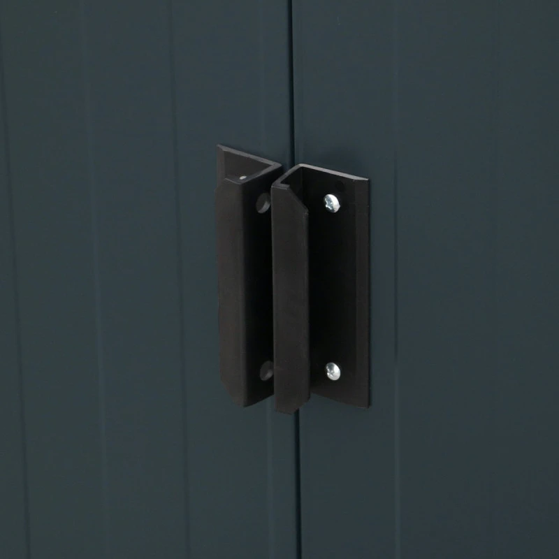 Abri De Jardin En Métal Anthracite 6,34m² - DURAMAX + Kit D'ancrage 8 Abri De Jardin En Métal Anthracite 6,34m² - DURAMAX + Kit D'ancrage – Image 6