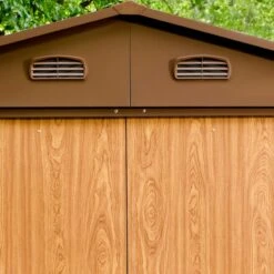 Abri De Jardin En Métal Aspect Bois 4,6m² + Kit D'ancrage - X-METAL 11 Abri De Jardin En Métal Aspect Bois 4,6m² + Kit D'ancrage - X-METAL -Abri De Jardin abri de jardin en metal aspect bois 46m kit d ancrage x metal 3