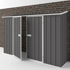 Abri De Jardin En Métal Colorbond Gris Compact 2,25m² EASYSHED