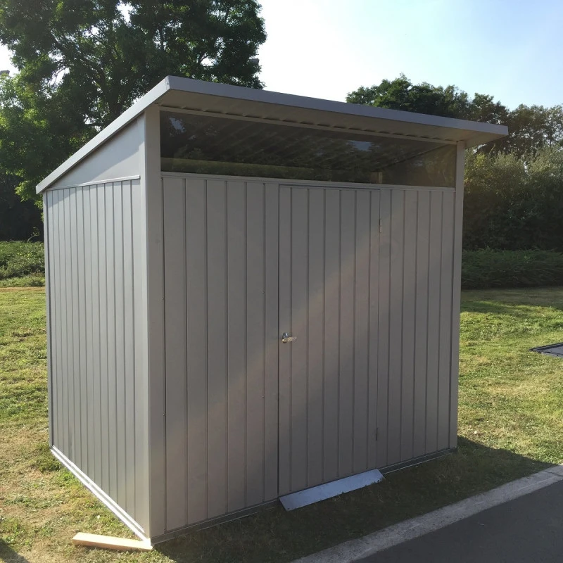 Abri De Jardin En Métal Gris 3,92m² + Kit D'ancrage + Kit De Fondation DURAMAX 3 Abri De Jardin En Métal Gris 3,92m² + Kit D'ancrage + Kit De Fondation DURAMAX