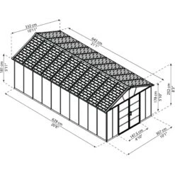 Abri De Jardin En Polycarbonate 21,3m² Sans Plancher YUKON - Palram - Canopia 10 Abri De Jardin En Polycarbonate 21,3m² Sans Plancher YUKON - Palram - Canopia -Abri De Jardin abri de jardin en polycarbonate 213m sans plancher yukon palram 2
