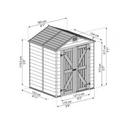 Abri De Jardin En Polycarbonate 2,65m² Skylight Deco - Palram - Canopia -Abri De Jardin abri de jardin en polycarbonate 265m skylight deco palram 2