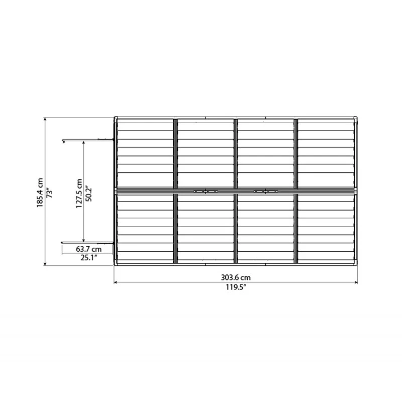 Abri De Jardin En Polycarbonate 5,28m² Skylight Amber - Palram - Canopia 5 Abri De Jardin En Polycarbonate 5,28m² Skylight Amber - Palram - Canopia – Image 3