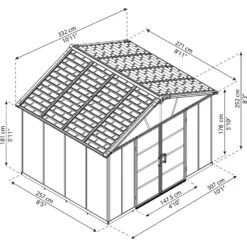 Abri De Jardin En Polycarbonate 7,9m² Avec Plancher YUKON - Palram - Canopia 10 Abri De Jardin En Polycarbonate 7,9m² Avec Plancher YUKON - Palram - Canopia -Abri De Jardin abri de jardin en polycarbonate 79m avec plancher yukon palram 2
