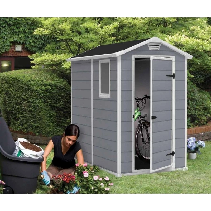 Abri De Jardin En Résine 2,5m² Premium 46 S Gris Clair + Plancher - Keter 4 Abri De Jardin En Résine 2,5m² Premium 46 S Gris Clair + Plancher - Keter – Image 2