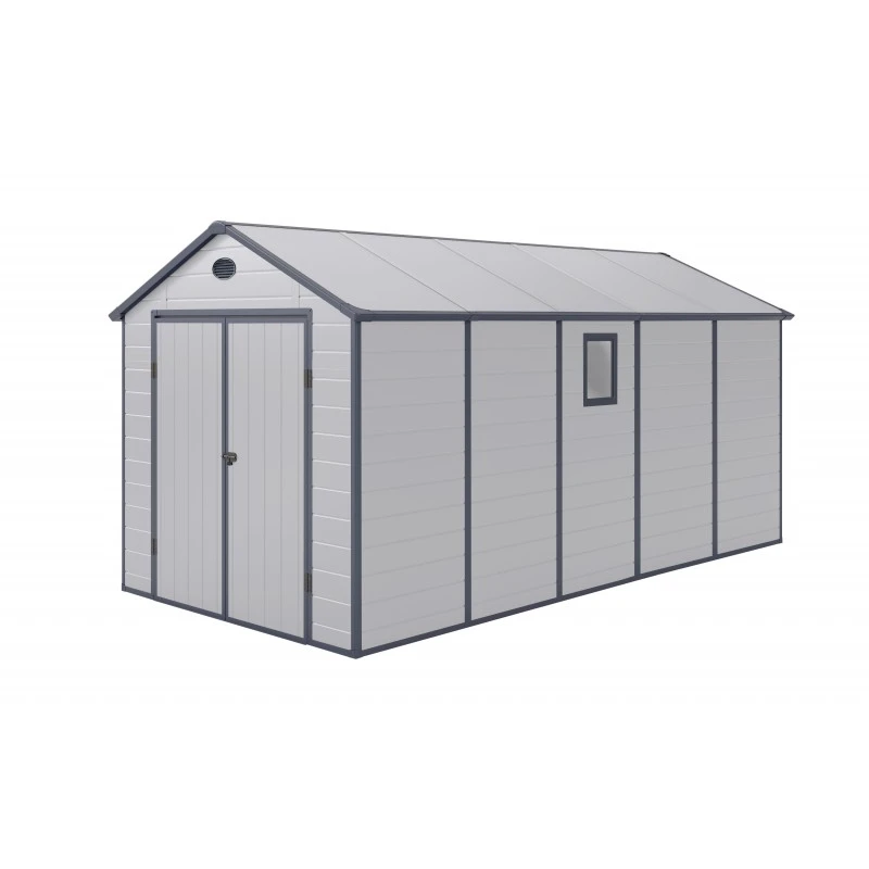 Abri De Jardin En Résine Gris 11m² + Kit De Fondation - JOBU 3 Abri De Jardin En Résine Gris 11m² + Kit De Fondation - JOBU