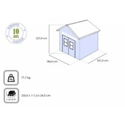 Abri De Jardin En Résine Gris Clair 4,4m² Premium 86 DPF + Plancher Keter 10 Abri De Jardin En Résine Gris Clair 4,4m² Premium 86 DPF + Plancher Keter -Abri De Jardin abri de jardin en resine gris clair 44m premium 86 dpf plancher keter 2